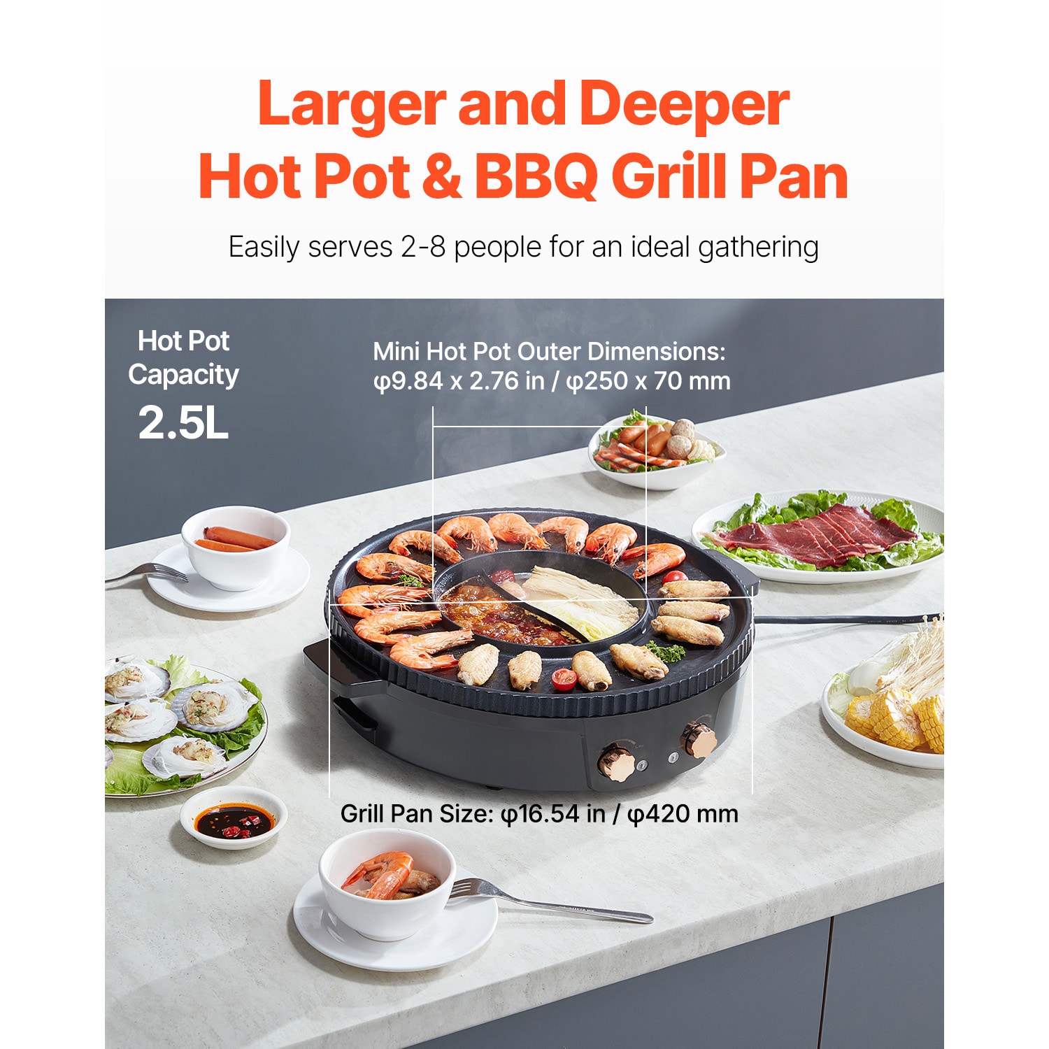 Electric Smokeless Grill And Hot Pot For Indoor Cooking_voghion.com